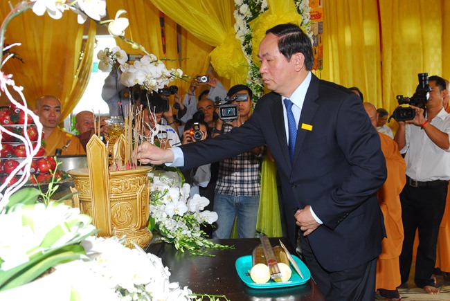 Đại tướng Trần Đại Quang - Bộ trưởng Bộ Công an viếng tang