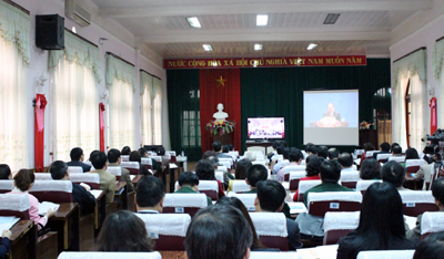 Các đại biểu dự hội nghị tại điểm cầu Lạng Sơn