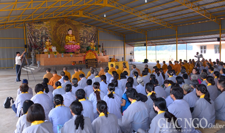 500 Phật tử đã về Học viện cơ sở Lê Minh Xuân tu tập 1 ngày vào hôm qua, 25-5