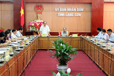 Đồng chí Lý Vinh Quang phát biểu tại buổi làm việc
