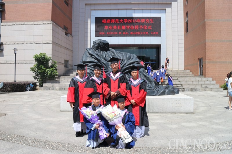 6 trong 8 tu sĩ Việt Nam nhận học vị Tiến sĩ, Thạc sĩ tại Trường ĐH Sư phạm Phúc Kiến