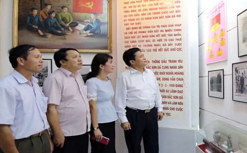 BTC cấp tỉnh lễ kỷ niệm kiểm tra công tác trưng bày tại Bảo tàng huyện Bắc Sơn