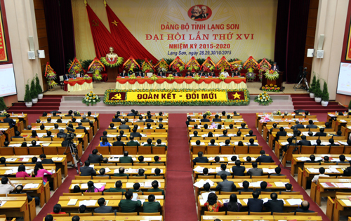 Khai mạc trọng thể Đại hội Đảng bộ tỉnh Lạng Sơn lần thứ XVI, nhiệm kỳ 2015 - 2020