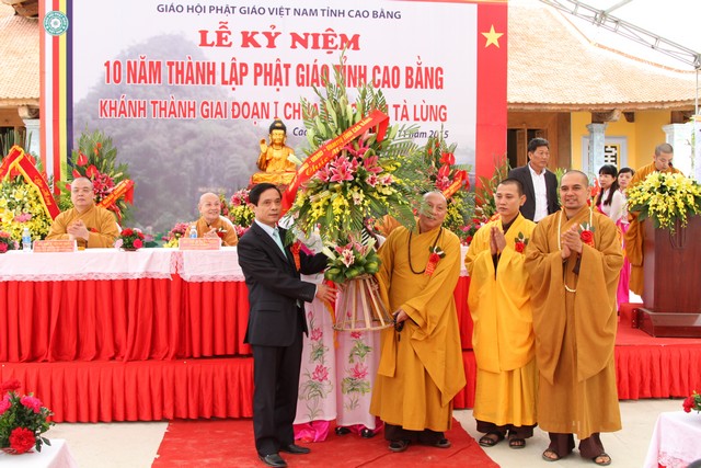 Cao Bằng: Kỷ niệm 10 năm thành lập GHPGVN tỉnh, Khánh thành giai đoạn 1 chùa Trúc Lâm Tà Lùng