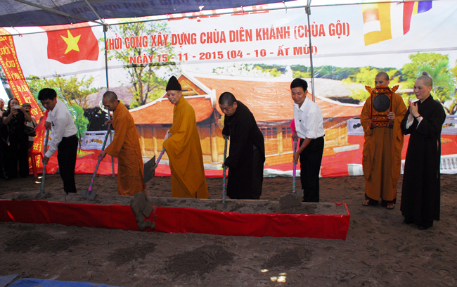 Lễ khởi công xây dựng chùa Diên Khánh (chùa Gội) xã Khánh Mậu - Huyện Yên Khánh Tỉnh Ninh Bình