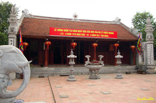Đền Rồng thờ vua bà Lý Chiêu Hoàng ở Bắc Ninh. Ảnh: Wikimapia