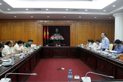 Đồng chí Nguyễn Ngọc Bảo, Phó Trưởng Ban Kinh tế Trung ương phát biểu tại buổi làm việc