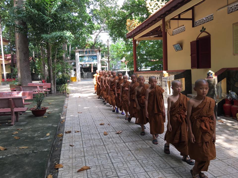 Phật tử nhí Nghệ An xuất  gia gieo duyên tại thiền viện Thiện Minh - Ảnh do thiền viện cung cấp
