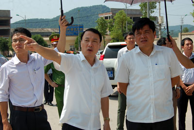 Đoàn công tác khảo sát tại cửa khẩu Chi Ma, huyện Lộc Bình