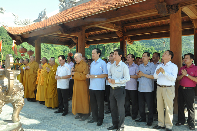 Lạng Sơn: Lễ Thượng lương (cất nóc) Điện thờ Đức Thánh Mẫu tại chùa Tân Thanh