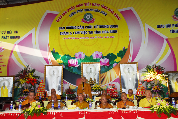 Hòa Bình: Ban hướng dẫn Phật tử trung ương thăm và làm việc tại tỉnh Hòa Bình