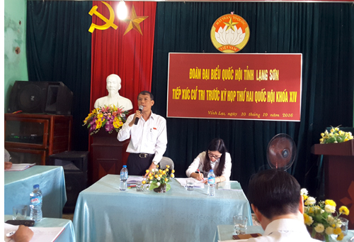 Đồng chí Dương Xuân Hòa giải trình làm rõ ý kiến kiến nghị của cử tri
