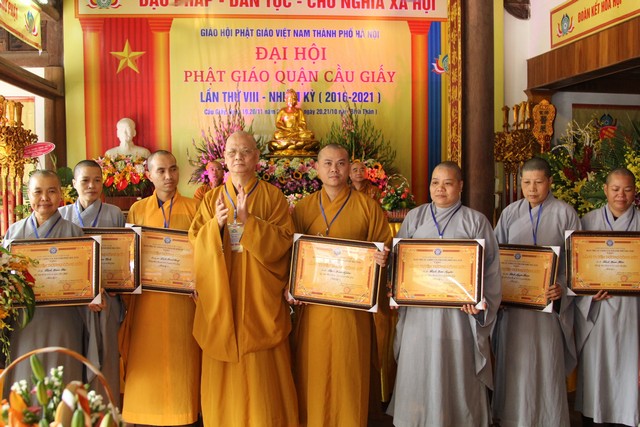 Hà Nội: Đại hội đại biểu Phật giáo quận Cầu Giấy lần thứ VIII nhiệm kỳ 2016 - 2021
