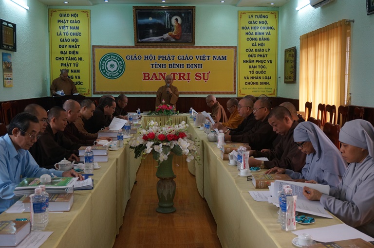BTS GHPGVN tỉnh Bình Định họp bàn công tác tổ chức Đại giới đàn Tâm Hoàn