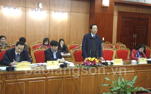 Chủ tịch UBND tỉnh Phạm Ngọc Thưởng phát biểu tại buổi làm việc