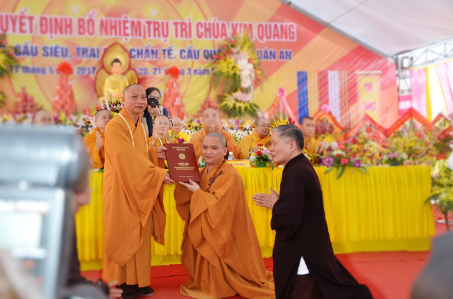 Hà Tĩnh: Lễ bổ nhiệm trụ trì chùa Kim Quang