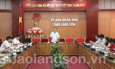 Đồng chí Nguyễn Công Trưởng, Phó Chủ tịch UBND tỉnh phát biểu chỉ đạo tại phiên họp