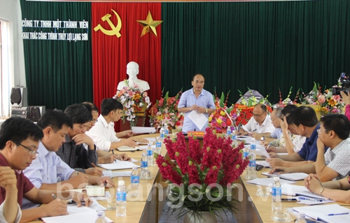 Đồng chí Lý Vinh Quang, Phó Chủ tịch UBND tỉnh phát biểu tại buổi làm việc