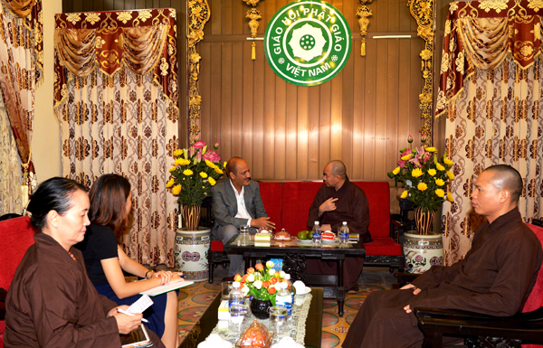 Giám đốc Trung tâm Văn hóa Ấn Độ thăm và làm việc với Giáo Hội Phật Giáo Việt Nam