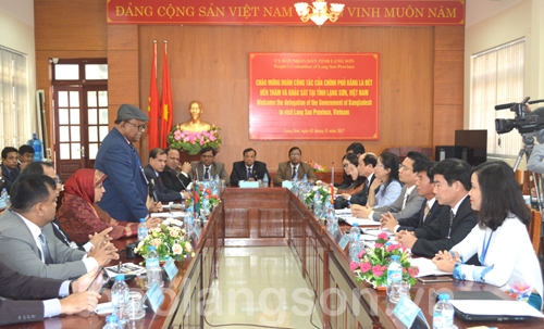 Đoàn công tác Chính phủ Bangladesh thăm và làm việc tại Lạng Sơn