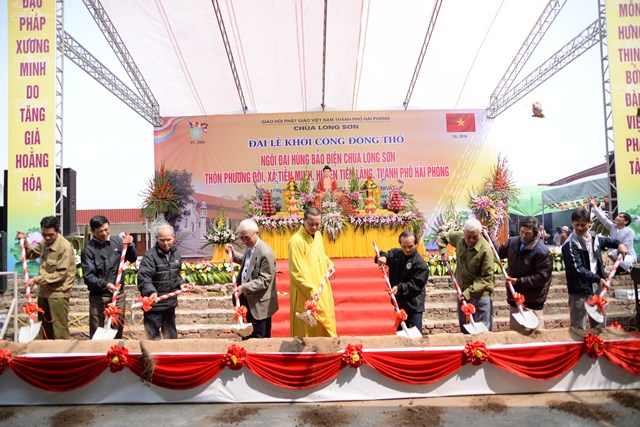 Hải Phòng: Lễ khởi công động thổ xây dựng chùa Long Sơn