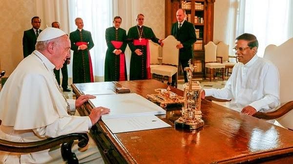 Tổng thống Sri Lanka thăm Vatican gặp Giáo hoàng