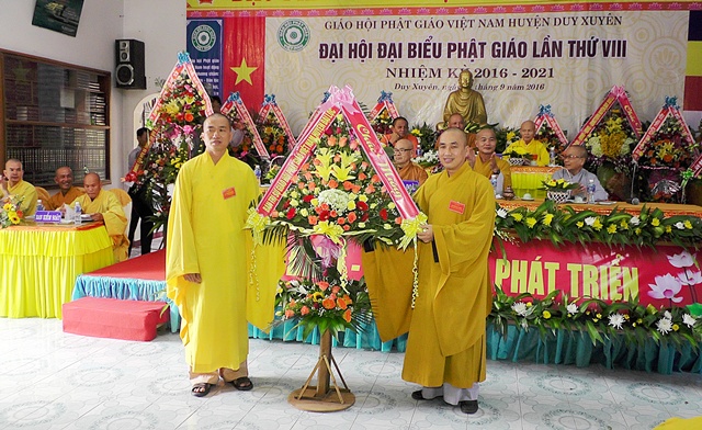 Quảng Nam: Phật giáo Huyện Duy Xuyên tổ chức Đại Hội nhiệm kỳ VIII 2016-2021