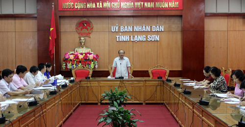 Đồng chí Lý Vinh Quang phát biểu chỉ đạo cuộc họp