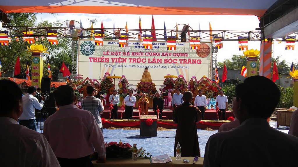 Quang cảnh lễ khởi công xây dựng thiền viện Trúc Lâm Sóc Trăng