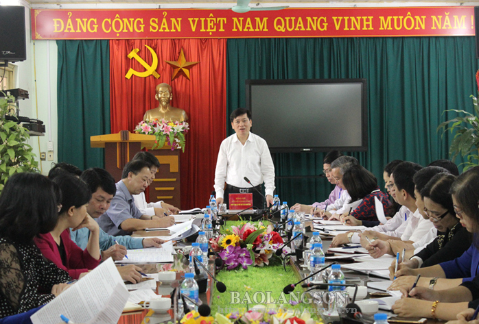 Đồng chí Nguyễn Long Hải, Phó Chủ tịch UBND tỉnh Lạng Sơn phát biểu tại buổi làm việc