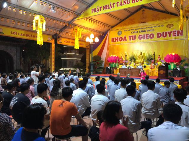 Hà Nội: Lễ khai mạc KHOÁ TU GIEO DUYÊN tại chùa Tăng Phúc
