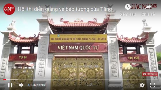 Tăng Ni trẻ TP.HCM tham gia thi diễn giảng và báo tường Giác Ngộ TV