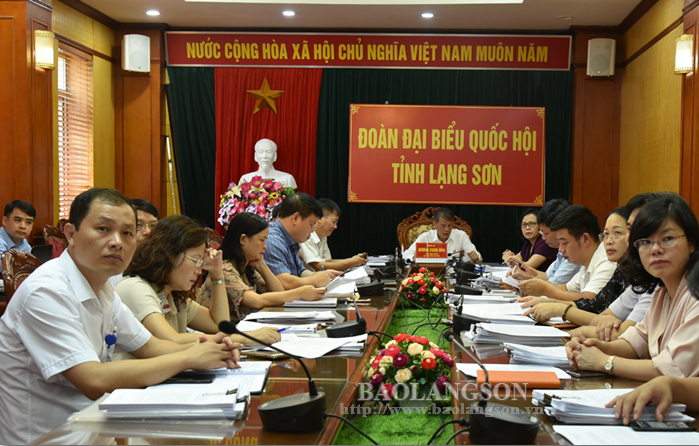 Các đại biểu dự họp tại điểm cầu tỉnh Lạng Sơn
