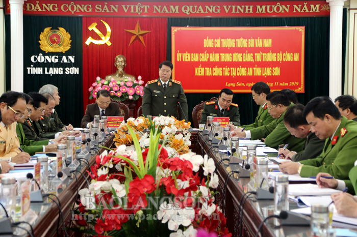 Thứ trưởng Bộ Công an kiểm tra công tác tại Công an tỉnh Lạng Sơn