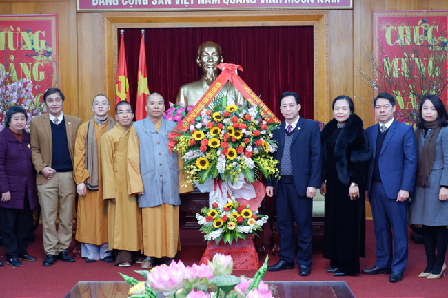 Lạng Sơn: Phật giáo tỉnh chúc Tết các cơ quan nhân dịp Xuân Canh Tý