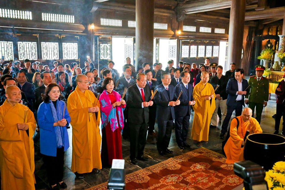 Ông Trương Hòa Bình dự lễ khai hội xuân chùa Bái Đính