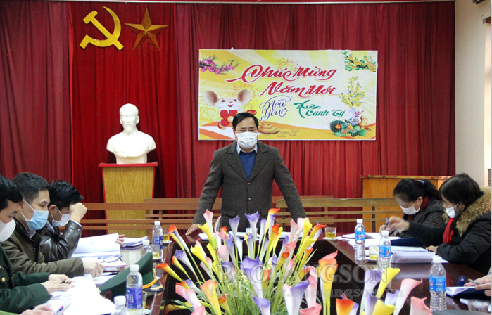 Đồng chí Hồ Tiến Thiệu, Phó Chủ tịch UBND tỉnh phát biểu tại buổi kiểm tra tại Tràng Định