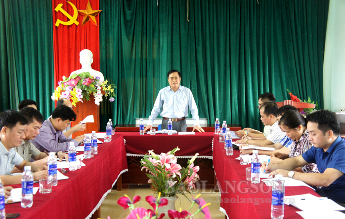 Đồng chí Hồ Tiến Thiệu, Phó Chủ tịch Phụ trách UBND tỉnh phát biểu kết luận buổi làm việc