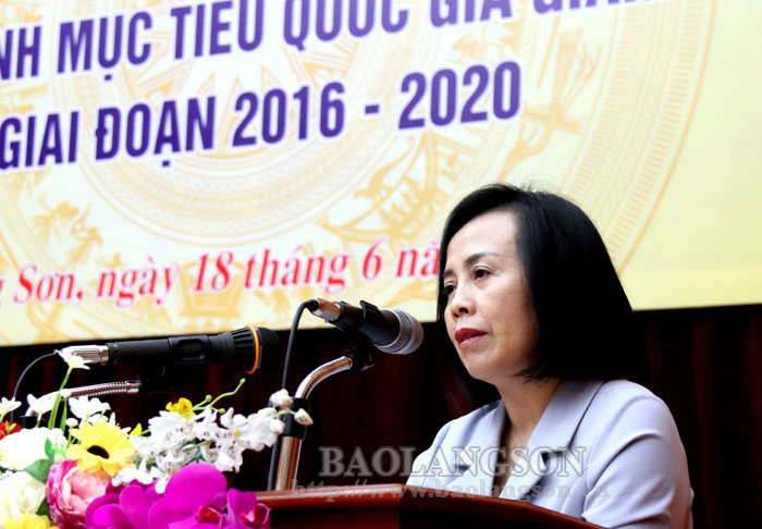Đồng chí Đoàn Thị Hậu, Phó Chủ tịch Thường trực HĐND tỉnh phát biểu chỉ đạo hội nghị