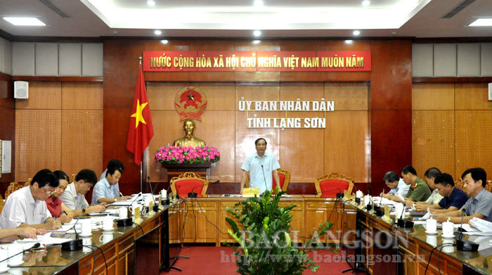 Đồng chí Dương Xuân Huyên, Phó Chủ tịch UBND tỉnh kết luận tại cuộc họp