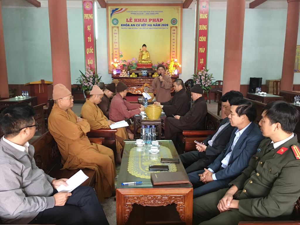 Toàn cảnh kỳ họp thường nguyệt của Thường trực BTS Phật giáo tỉnh Thái Bình