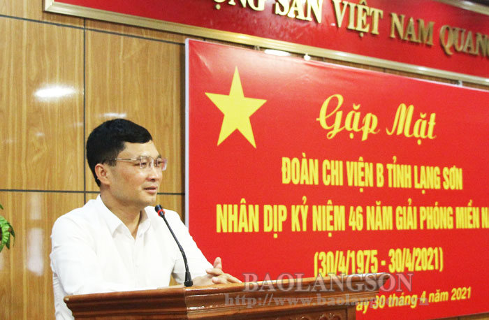 Lãnh đạo Sở Giao thông – Vận tải Lạng Sơn phát biểu tại buổi gặp mặt.