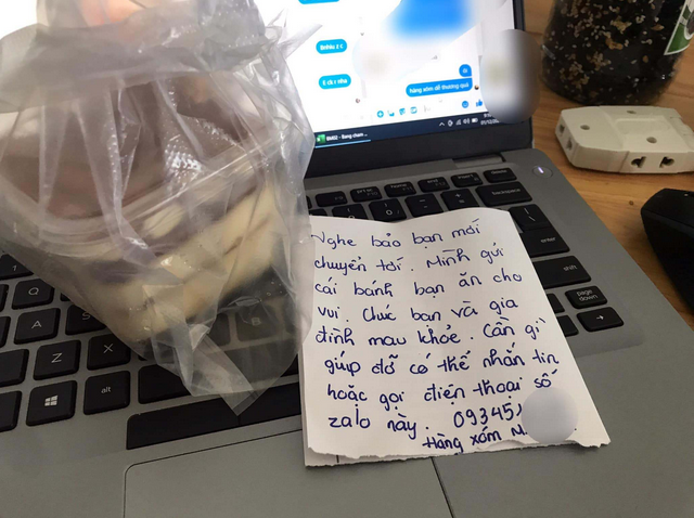 Chiếc bánh của người hàng xóm và lời nhắn gửi giữa mùa dịch.