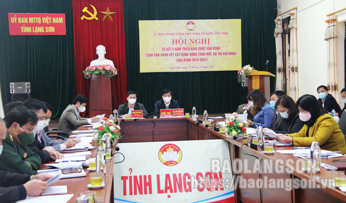 Các đại biểu dự hội nghị trực tuyến tại điểm cầu tỉnh Lạng Sơn