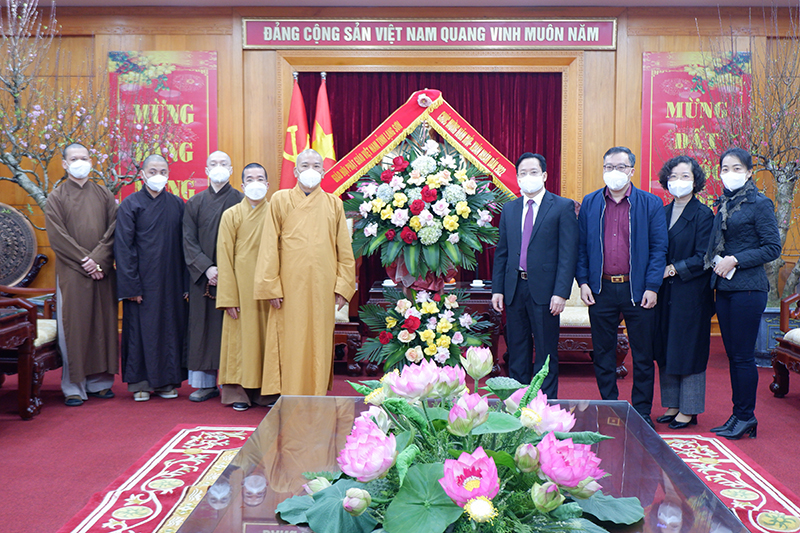 Phật giáo tỉnh thăm chúc Tết Tỉnh ủy, UBND tỉnh và các cơ quan hữu quan tỉnh Lạng Sơn