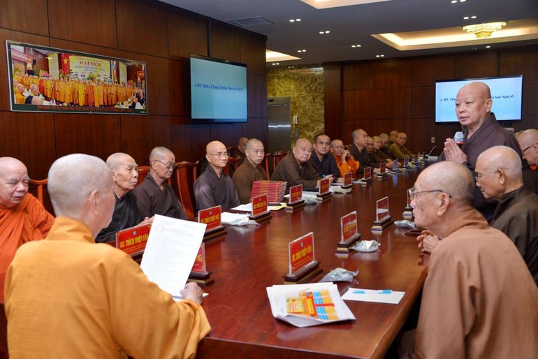 Buổi họp của Ban Thường trực, Ban Tổ chức chuẩn bị Đại hội đại biểu Phật giáo TP.HCM lần thức X