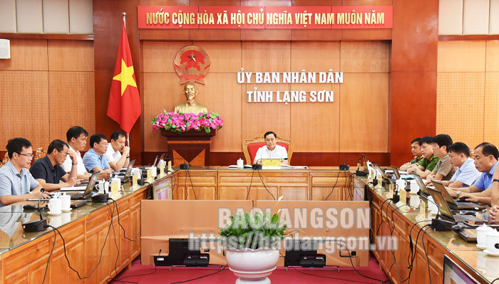 Các đại biểu tham dự tại điểm cầu tỉnh Lạng Sơn