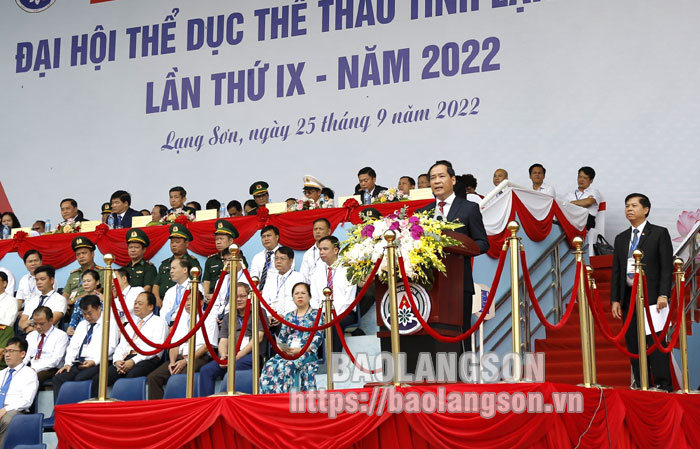 Đồng chí Dương Xuân Huyên, Phó Chủ tịch Thường trực UBND tỉnh, Trưởng Ban Chỉ đạo đại hội phát biểu khai mạc.