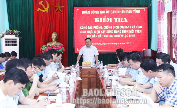 Đồng chí Lương Trọng Quỳnh, Phó Chủ tịch UBND tỉnh phát biểu chỉ đạo tại buổi kiểm tra