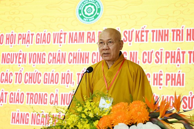 Hòa thượng Thích Quảng Tùng, Phó Chủ tịch Hội đồng Trị sự, được tái suy cử Trưởng ban Trị sự GHPGVN TP.Hải Phòng